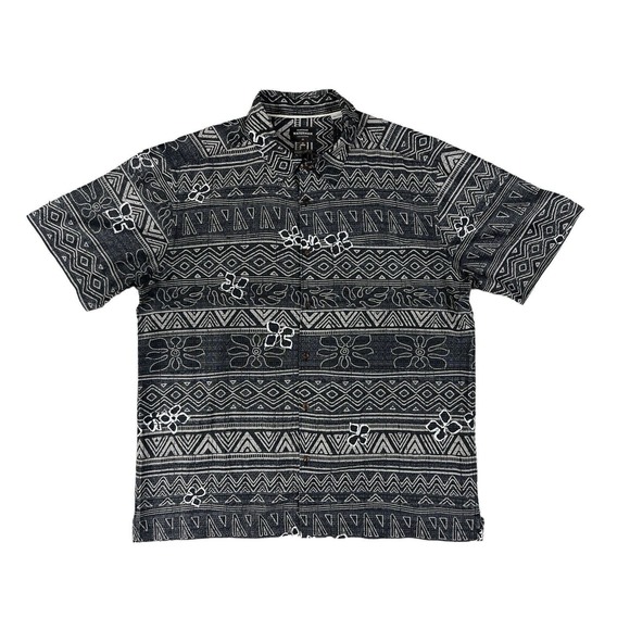 Quiksilver Waterman Collection Comfort Fit Button Up Short Sleeve Men Sz‎ XL - Picture 1 of 7
